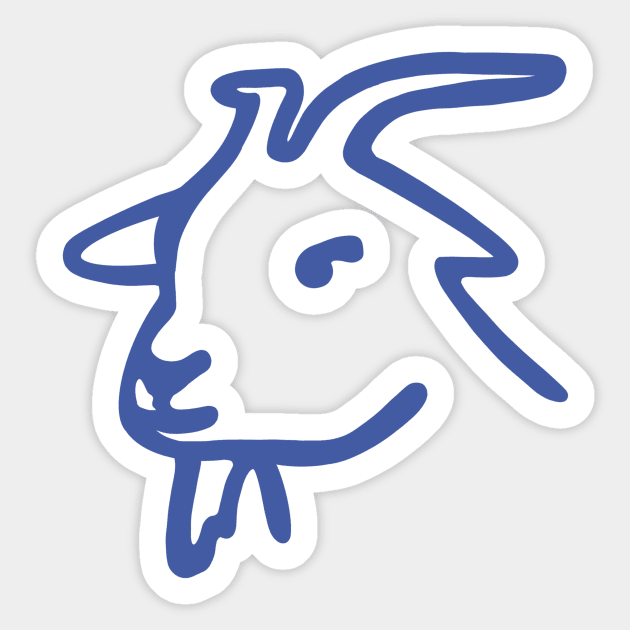 Simone Biles Greatest of All Time Blue GOAT Drawing Sticker by GrellenDraws